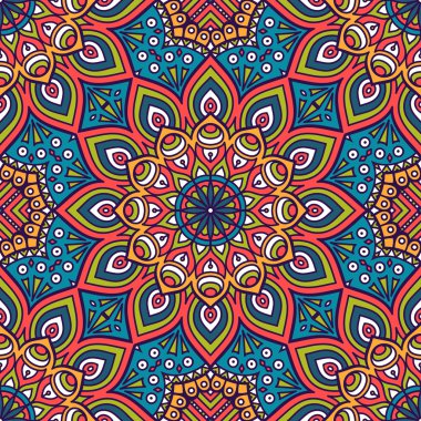 etnik çiçek seamless modeli