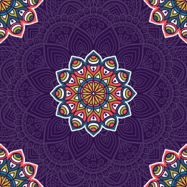 etnik çiçek seamless modeli