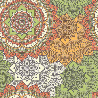 etnik çiçek seamless modeli