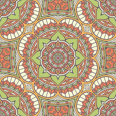 etnik çiçek seamless modeli