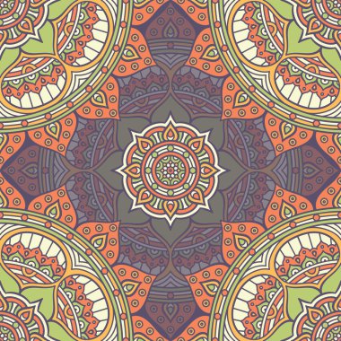 etnik çiçek seamless modeli