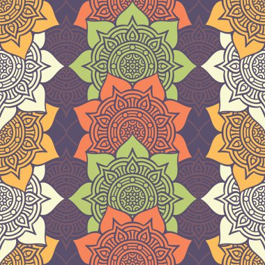 etnik çiçek seamless modeli