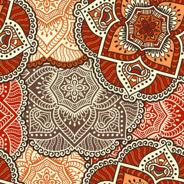 etnik çiçek seamless modeli