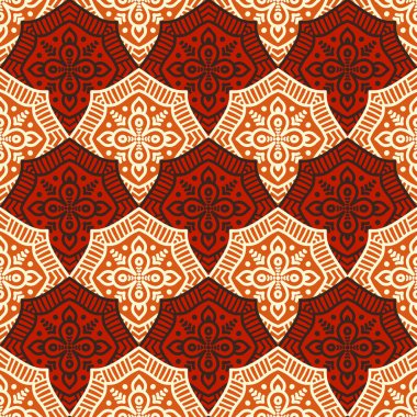 etnik çiçek seamless modeli