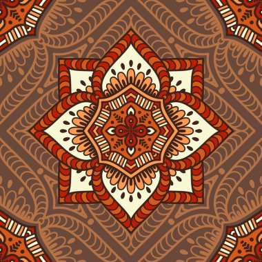 etnik çiçek seamless modeli