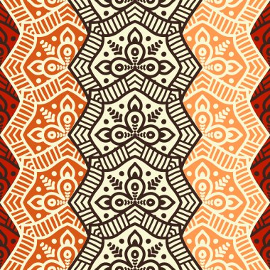 etnik çiçek seamless modeli