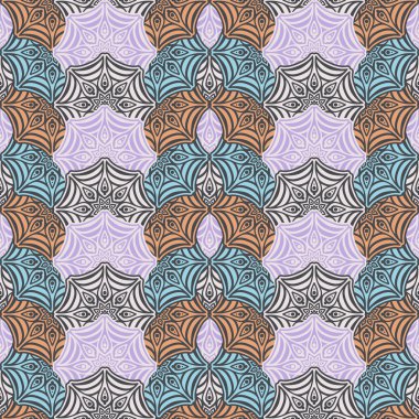 etnik çiçek seamless modeli