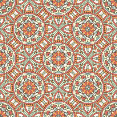 etnik çiçek seamless modeli