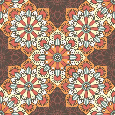 etnik çiçek seamless modeli