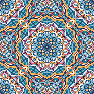 etnik çiçek seamless modeli