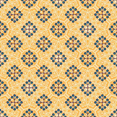 etnik çiçek seamless modeli
