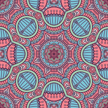 etnik çiçek seamless modeli