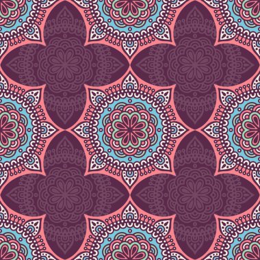 etnik çiçek seamless modeli
