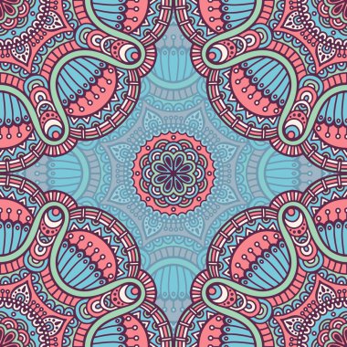 etnik çiçek seamless modeli