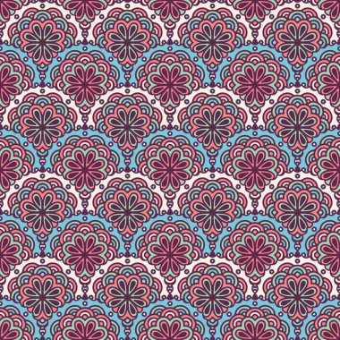 etnik çiçek seamless modeli