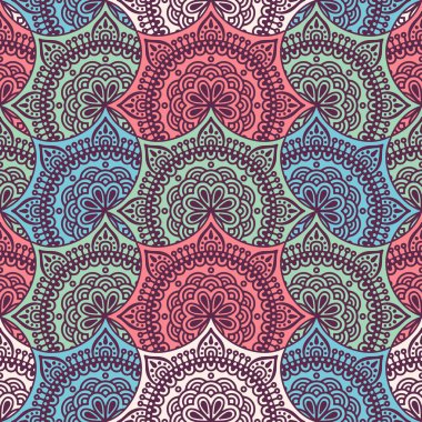 etnik çiçek seamless modeli