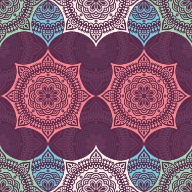 etnik çiçek seamless modeli