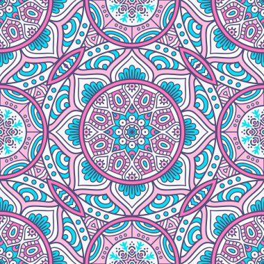 etnik çiçek seamless modeli