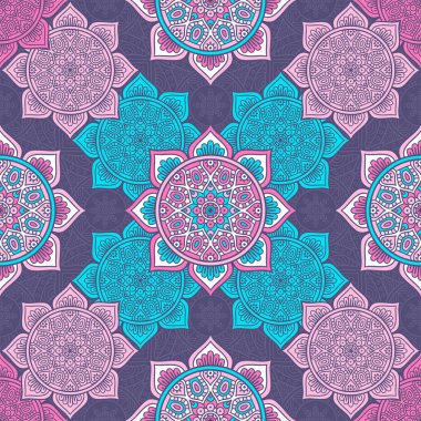 etnik çiçek seamless modeli