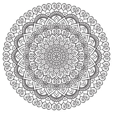 Vektör Hintli Mandala