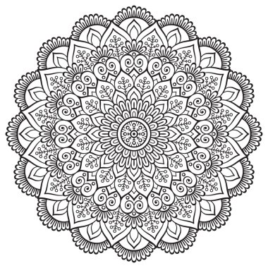 Vektör Hintli Mandala