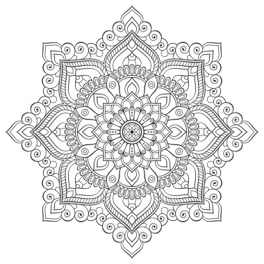 Vektör Hintli Mandala