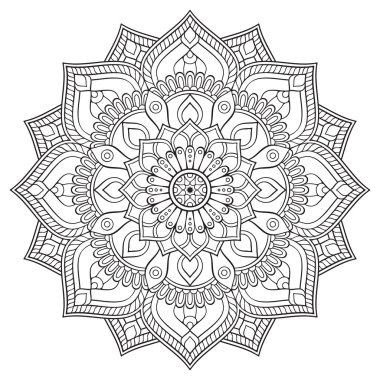 Vektör Hintli Mandala