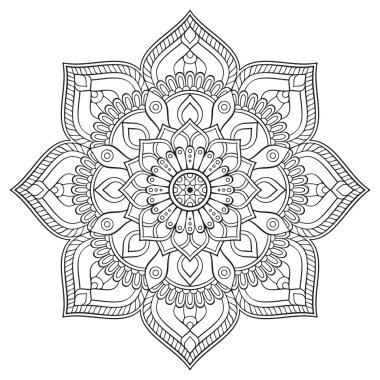 Vektör Hintli Mandala
