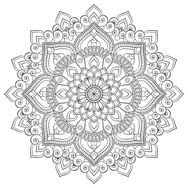 Vektör Hintli Mandala