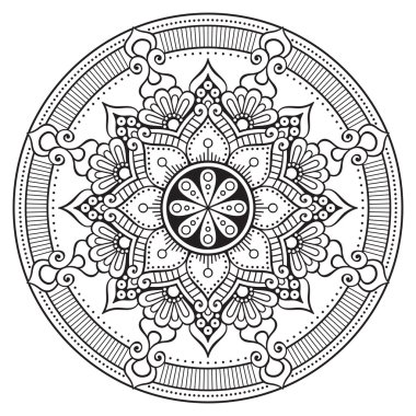 Vektör Hintli Mandala