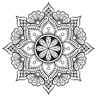 Vektör Hintli Mandala