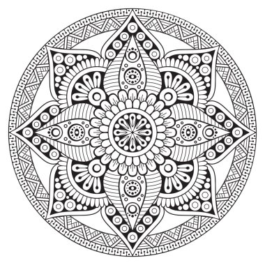 Vektör Hintli Mandala
