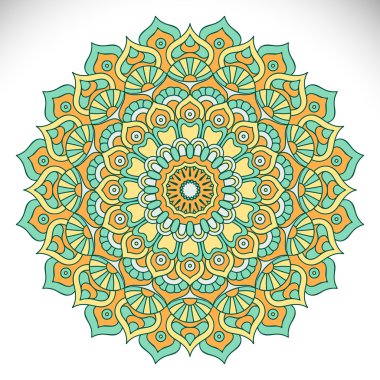 Vektör Hintli Mandala