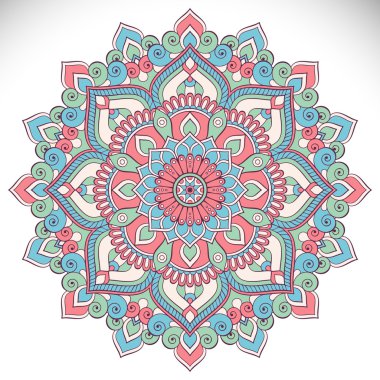 Vektör Hintli Mandala