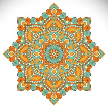 Vektör Hintli Mandala