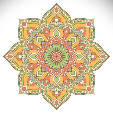 Vektör Hintli Mandala