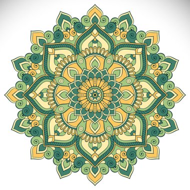 Vektör Hintli Mandala