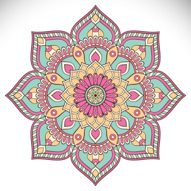 Vektör Hintli Mandala