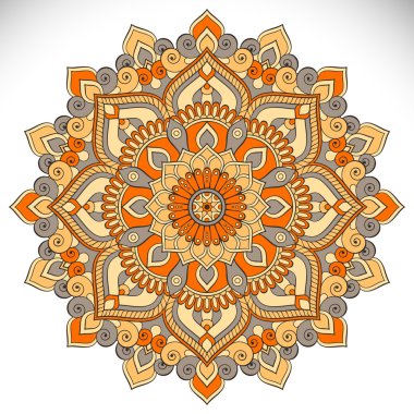 Vektör Hintli Mandala