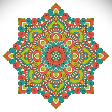 Vektör Hintli Mandala