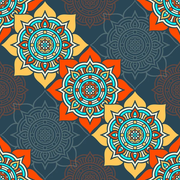 etnik çiçek seamless modeli