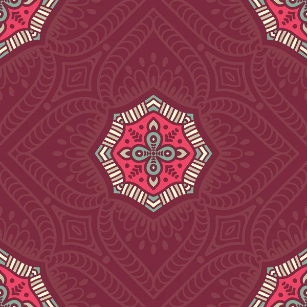 Ethnic floral seamless pattern — Stock Vector