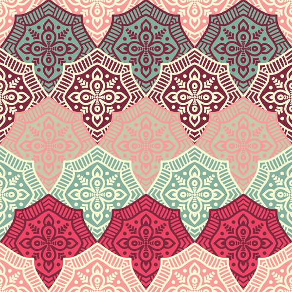 etnik çiçek seamless modeli