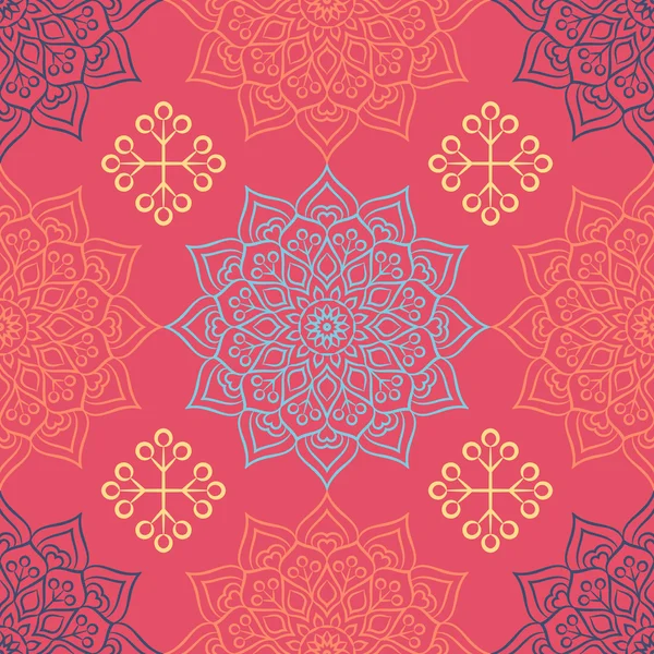 etnik çiçek seamless modeli