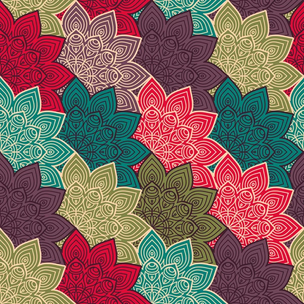 etnik çiçek seamless modeli