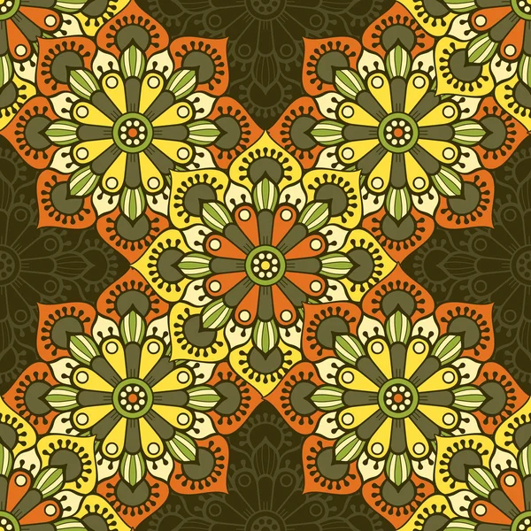 etnik çiçek seamless modeli