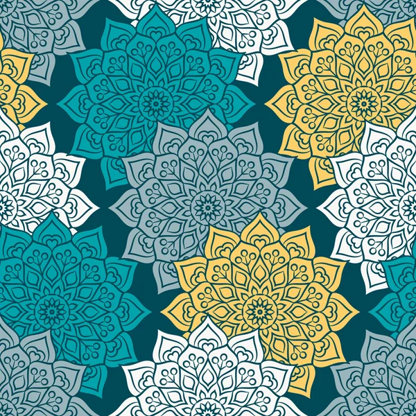 etnik çiçek seamless modeli