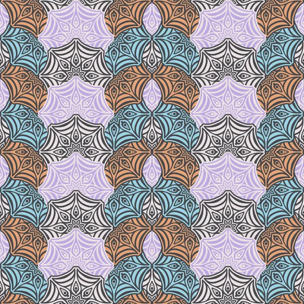 etnik çiçek seamless modeli