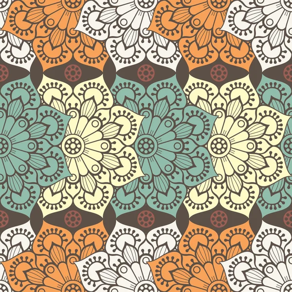 etnik çiçek seamless modeli