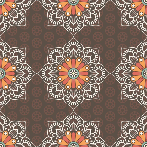 etnik çiçek seamless modeli